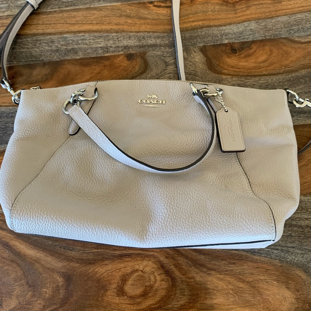 Nude Coach Crossbody Purse and matching Wallet